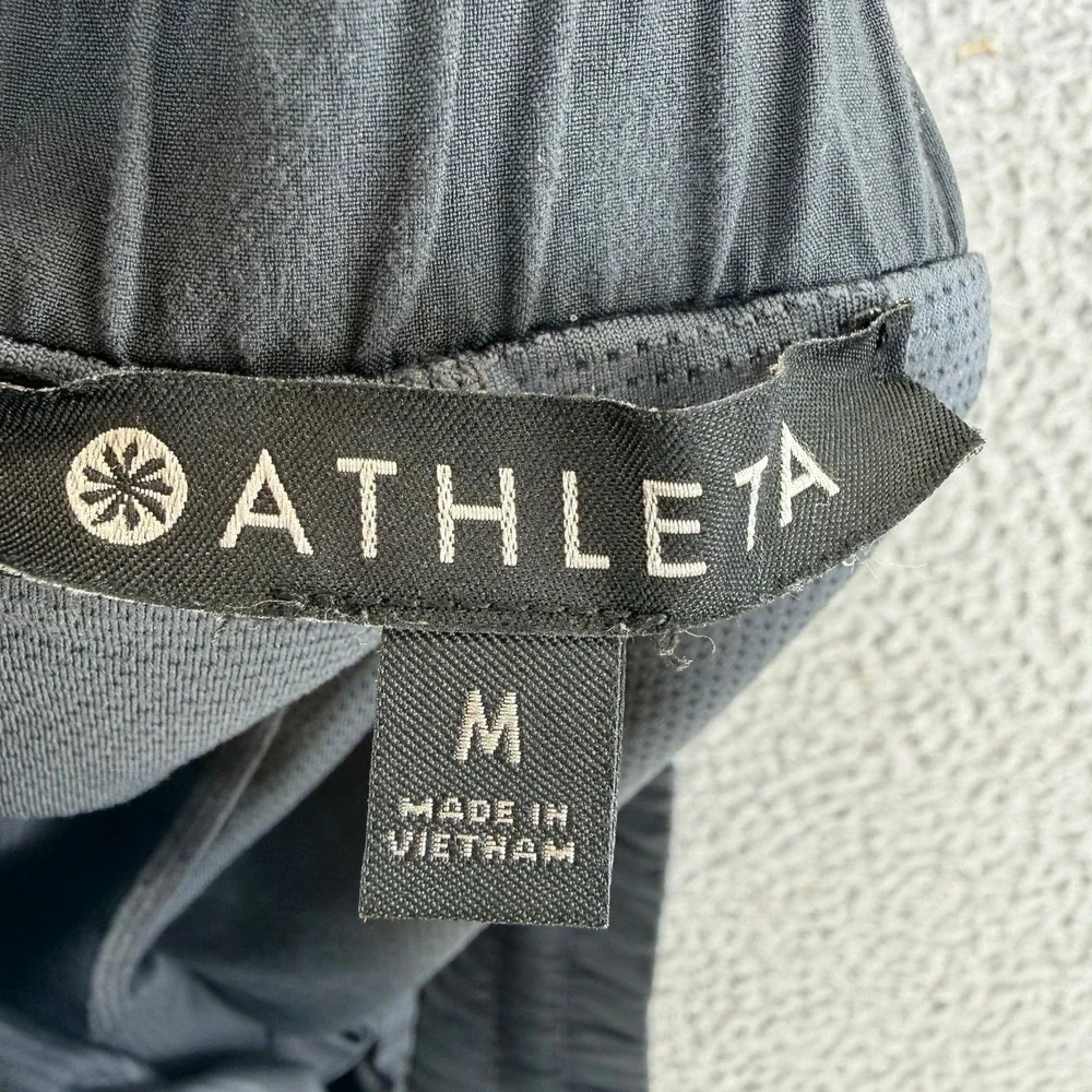 Athleta Womens Active Skort Gray Space Dye Drawstring Pockets Size M Medium